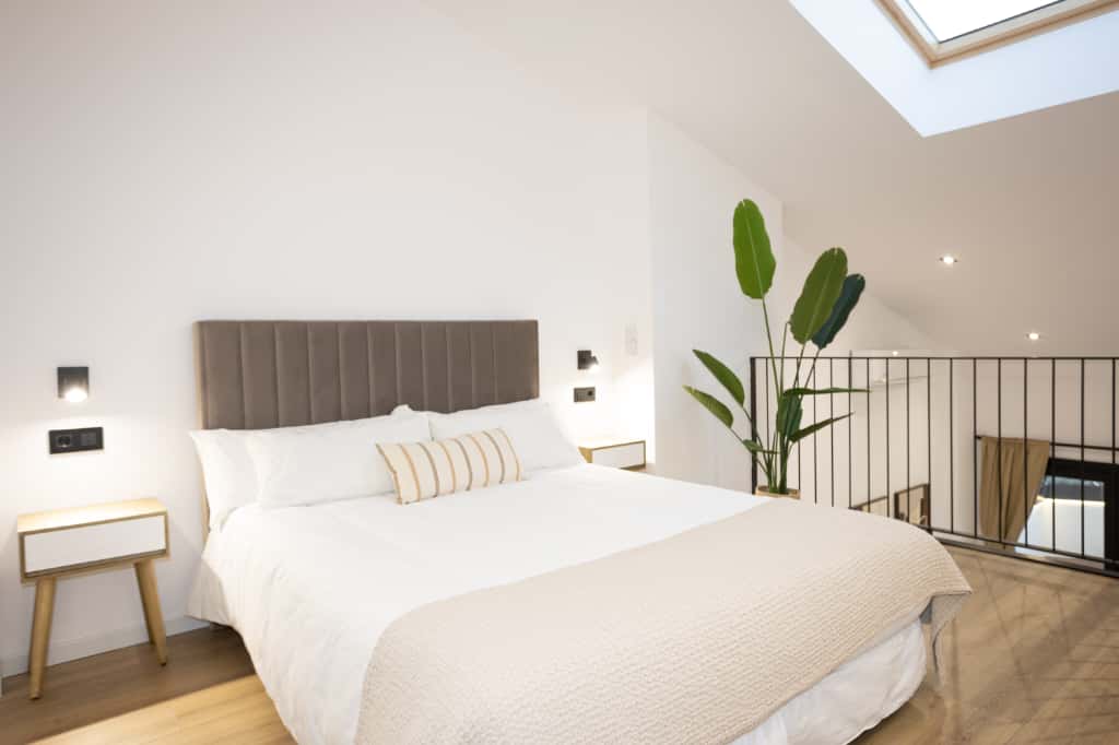 Dormitorio del apartamento en Dorian Suites, Monforte de Lemos